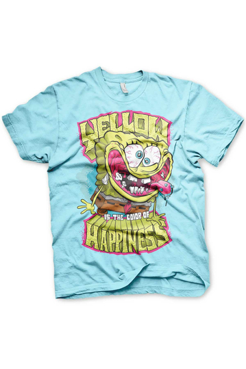 Spongebob T-Shirt - Yellow Is The Color Of Happiness Sky Blue