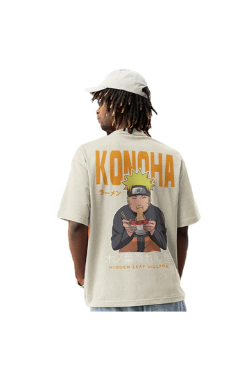 Cotton Division Oversize T-shirt Naruto Konoha Ramen