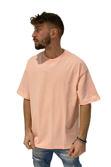 Ανδρικό Oversized T-shirt σκούρο κοραλί