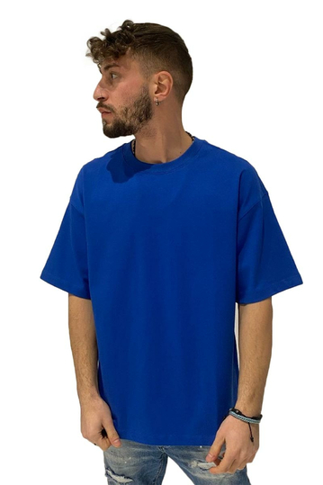 Ανδρικό Oversized T-shirt μπλε ρουά