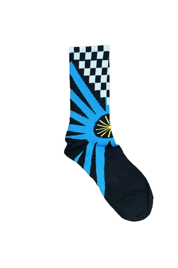 Checkerboard Socks Blue