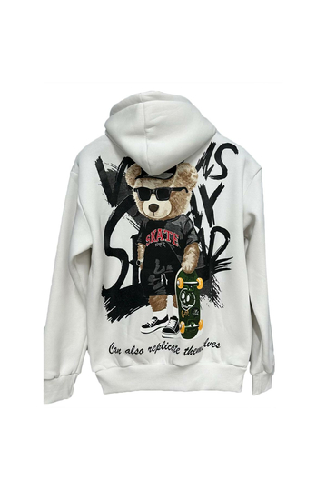 Teddy Bear Hoodie Can Also Replicate Themselves White