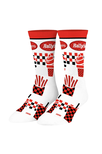 Cool Socks Checkers & Rallys Food Men's Socks