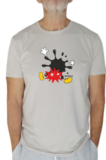 Bigbong Exploding Mouse T-shirt Light Grey