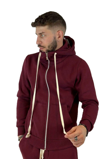 Men's Zip Hoodie Bordeaux