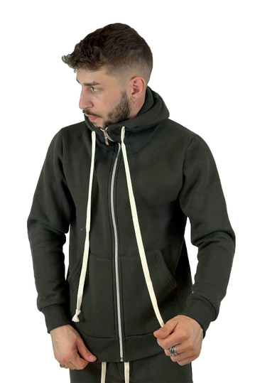 Men's Zip Hoodie Dark Green