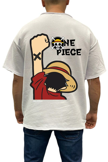 Bigbong One Piece Oversize T-shirt French Terry White