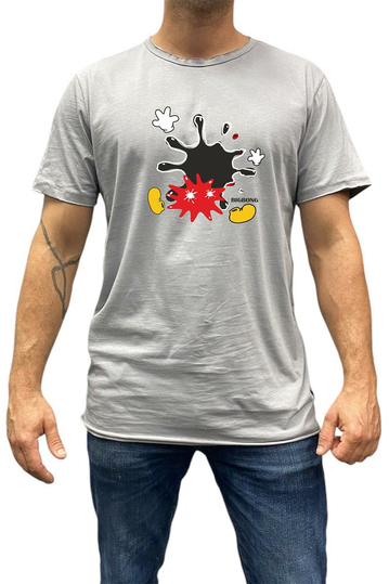 Bigbong Exploding Mouse T-shirt Light Grey