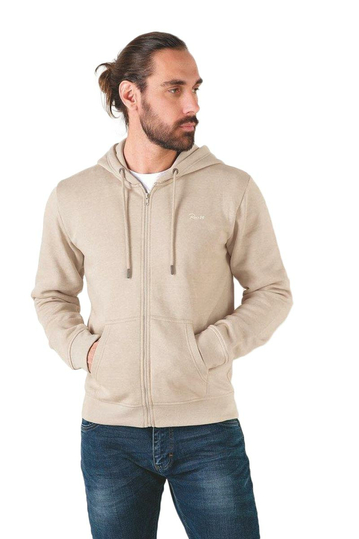 Men's Zip Hoodie Beige