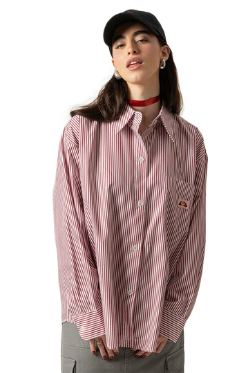 Kaotiko Women's Oversized Shirt Stripe Heart Shirt Kao.