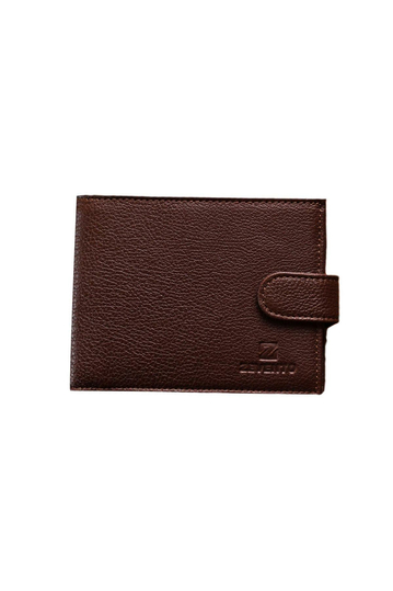 Zevento Men's Leather Wallet RFID Dark Brown