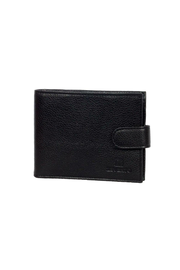 Zevento Men's Leather Wallet RFID Black