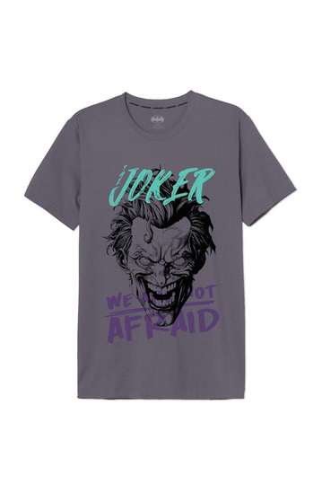 Cotton Division T-shirt DC Comics Joker We Are Not Afraid Violet