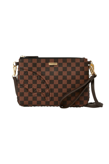 Sprayground Core Embossed Check Crossover Clutch