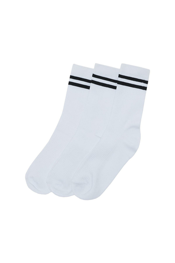 Alcott Unisex 3pack Socks White