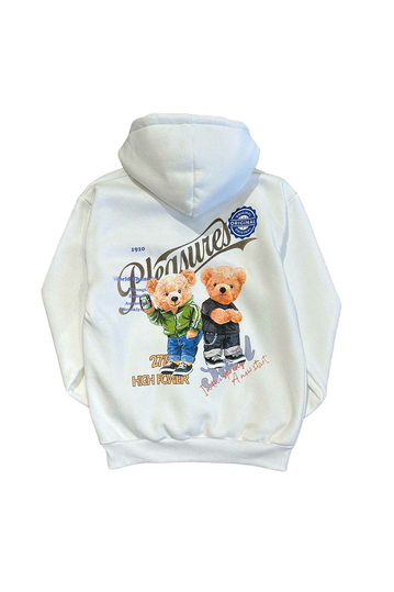 Unisex Hoodie Teddy Bear Pleasures Cream