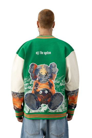 Varsity Jacket Off The System Green