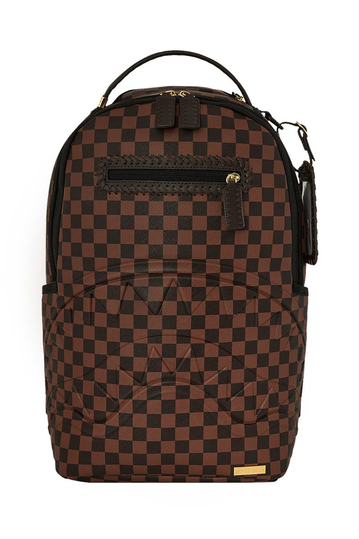 Sprayground Core Embossed Check Brown Backpack