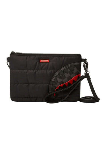 Sprayground Black Puffer Crossover Clutch