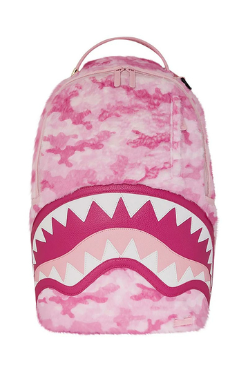 Sprayground Pink Camo Faux Fur Backpack