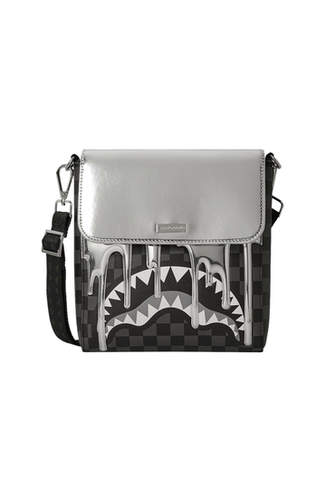 Sprayground Metallic Drip Sharks In Paris Crossbody Bag