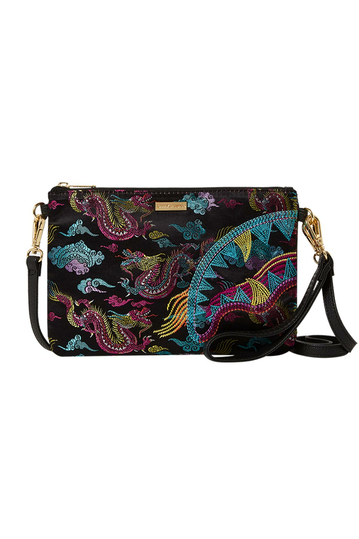 Sprayground Embroidered Dragons Crossover Clutch