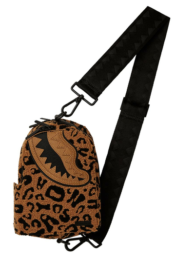 Sprayground Cheetah Chenille Crossbody Bag