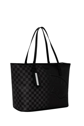 Sprayground Spray Spritz Grey Check Black Tote