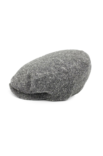 Wool Flat Cap Light Grey