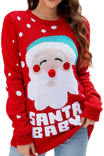 Santa Baby Christmas Jumper Red