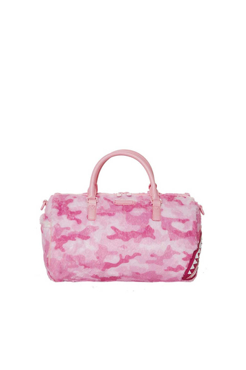 Sprayground Pink Camo Faux Fur Mini Duffle