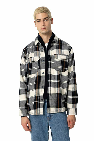 Tiffosi Checked Flannel Shirt Dark Navy