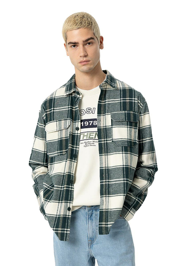 Tiffosi Checked Flannel Shirt Green