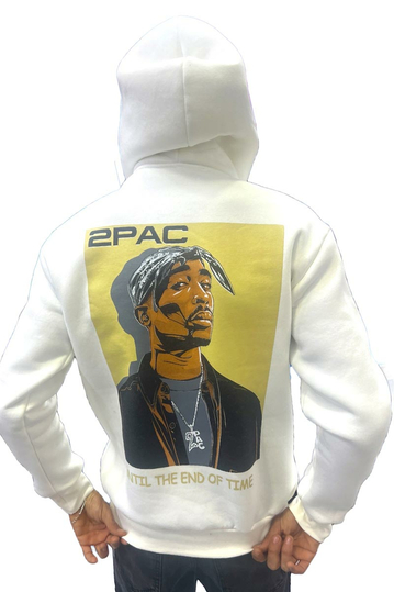 Tupac Unisex Hoodie Ecru