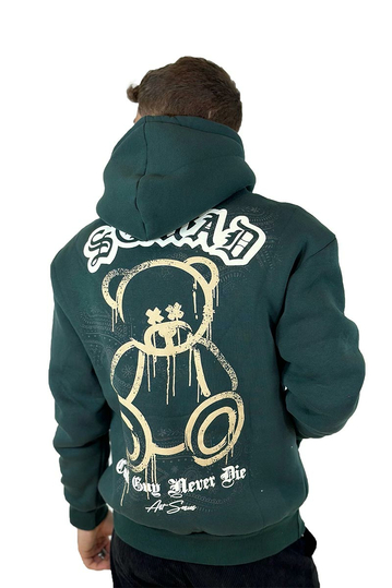 Teddy Bear Squad Hoodie Forest Green