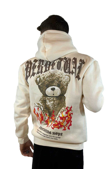 Teddy Bear Everlasting Hope Hoodie Cream