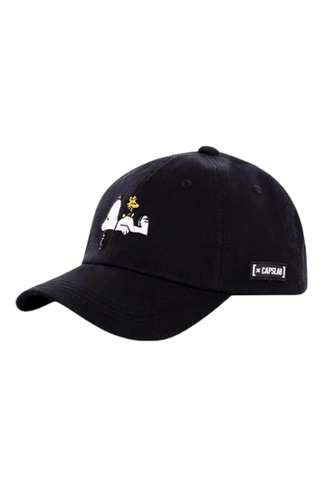 Capslab Baseball Hat Peanuts Snoopy Black