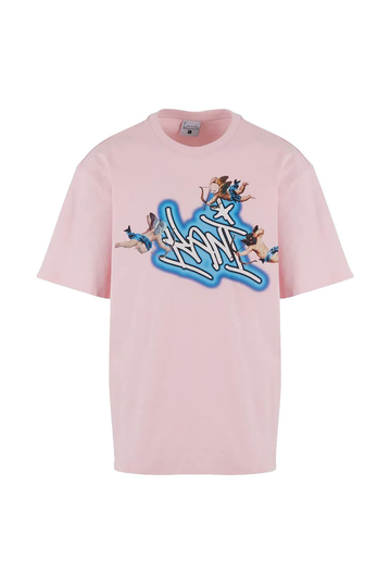 Karl Kani T-Shirt Woven Signature Airbrush Amor Pink