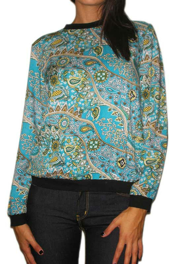 Ruby Rocks women's blouse turquoise in paisley print