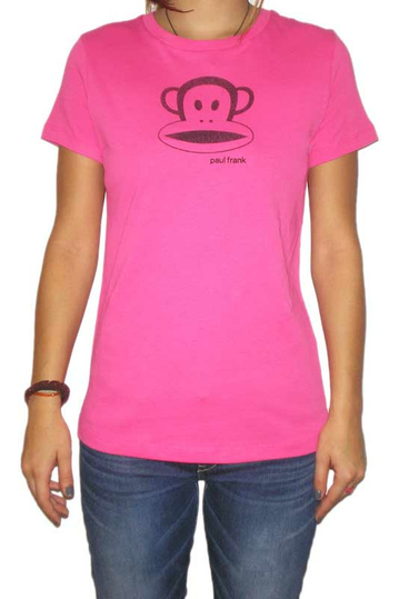 Paul Frank γυναικείο t-shirt Julius head σκούρο ροζ
