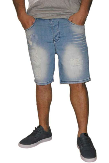 Humor men's light blue denim Jikky shorts with rips