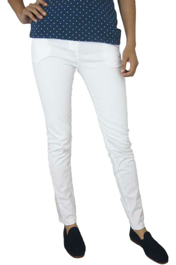Women's cigarette chino trouser white