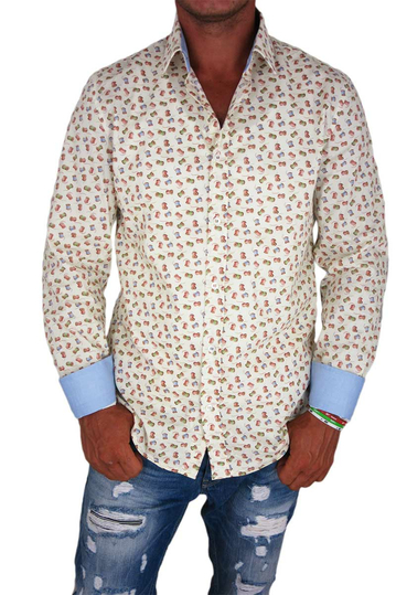 Missone men's shirt with bobbin print