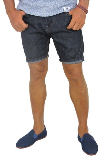 Men's dark denim shorts