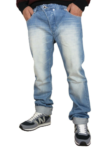 Humor men's faded jeans Jalle with abrasions