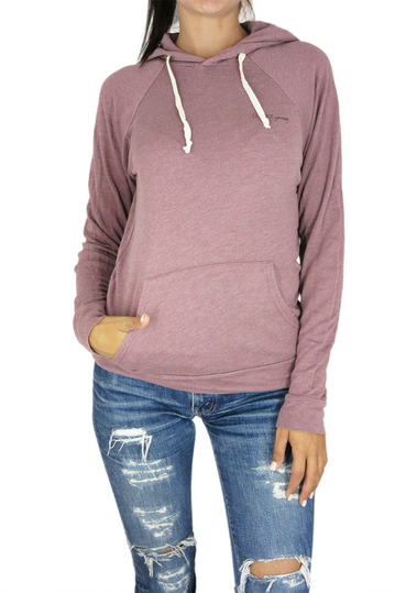 Obey women's hood sweatshirt Remember yourself burgundy marl