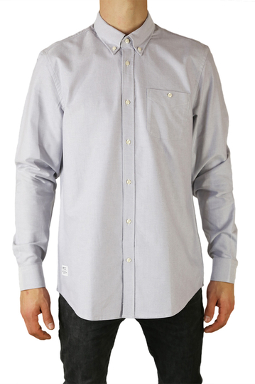 Wesc long sleeve oxford shirt Oden grey