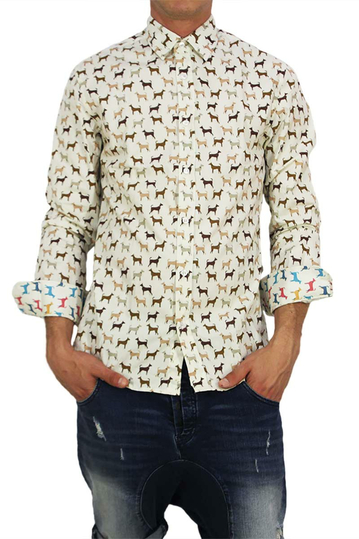 Missone men's shirt with dogs print