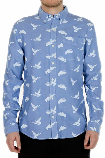 Dedicated men's oxford shirt Doves blue