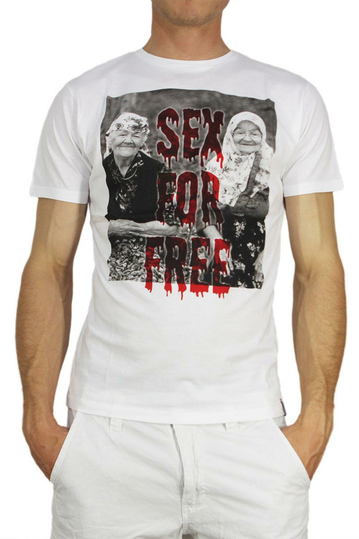 French Kick T-shirt Sex for free λευκό